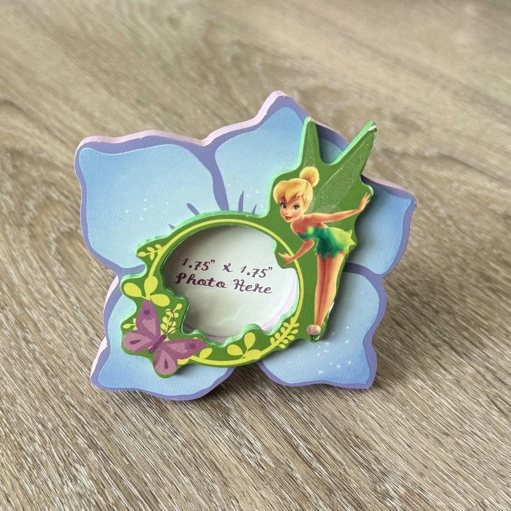 Disney Fairies Tinker Bell Wooden Flower Picture Frame 4x4 F.A.B Starpoint 2009